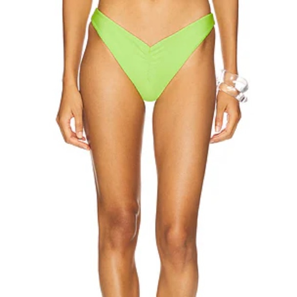 WeWoreWhat Neon Green Delilah Bikini Bottoms Size L NWT